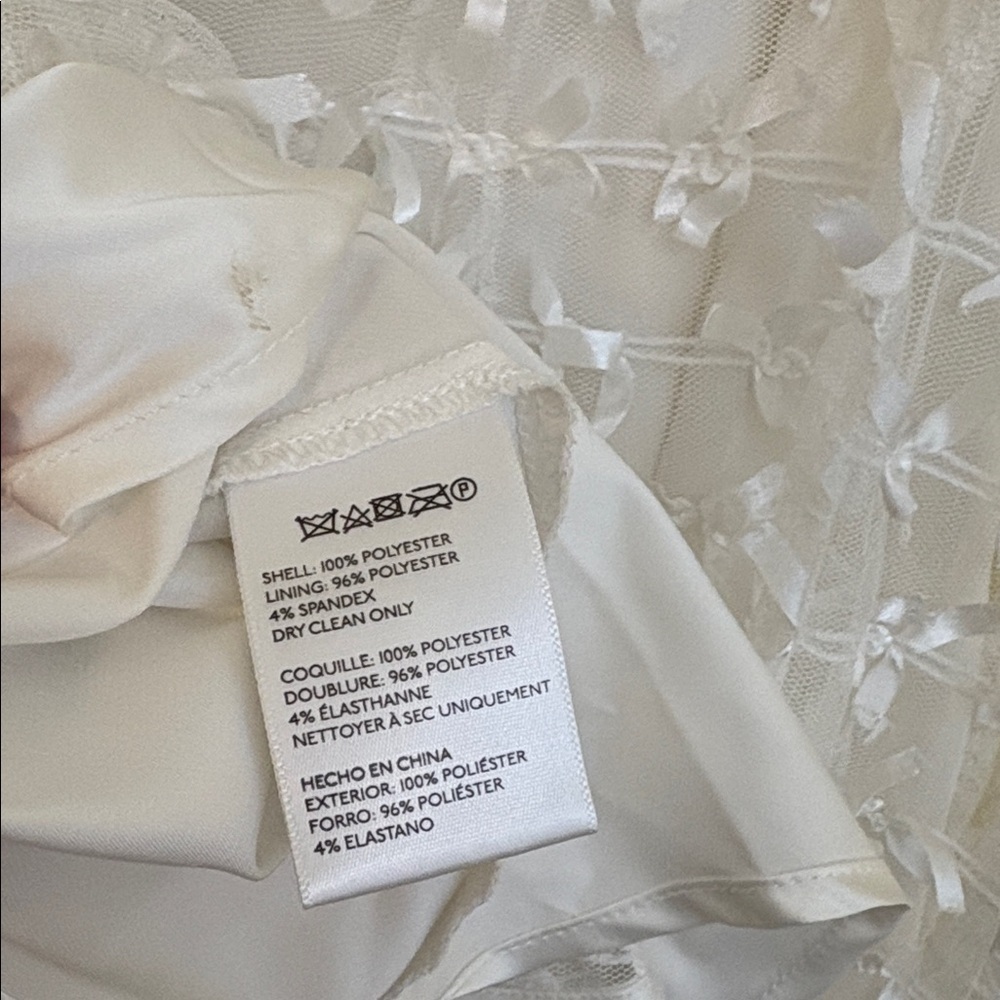 Betsey Johnson x UO | White Allover Bow Puff Sleeve Mini Slip Dress in size XS - Picture 15 of 17